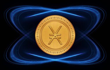 Pundi x-pundix şifreleme resimleri dijital arkaplanda. 3d illüstrasyon.