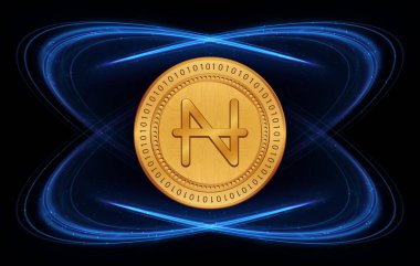 navcoin-nav virtual currency images. 3d illustration