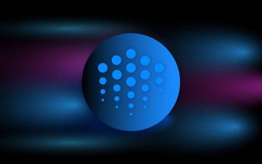 Okyanus sanal para birimi logosu görüntüleri. 3d illüstrasyon.