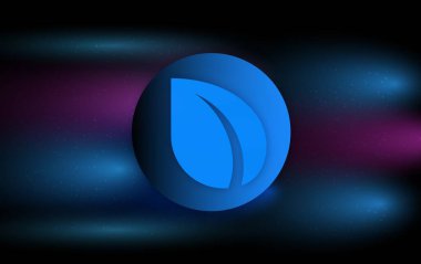 Dijital arkaplanda Peercoin-peer şifreli para birimi resimleri. 3d illüstrasyon.