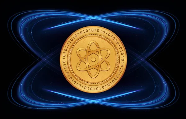 Зображення Криптовалют Proton Xpr Цифровому Тлі Ілюстрація — стокове фото