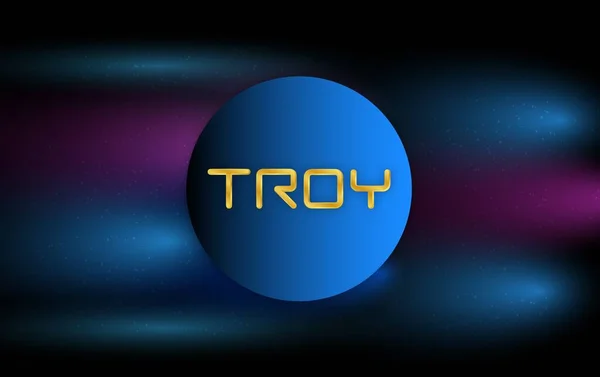 Image Virtual Currency Troy Coin Digital Background Illustrations — Foto Stock