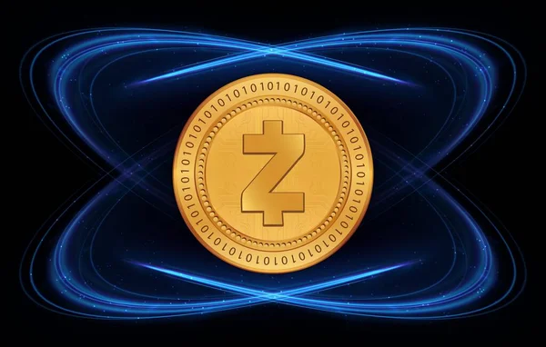 Ψηφιακή Εικόνα Φόντου Του Εικονικού Νομίσματος Zcash Zec Εικονογράφηση — Φωτογραφία Αρχείου