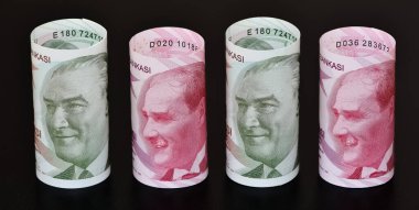 Çeşitli ülkelerin banknotlarının görüntüleri. Türk Lirası fotoğrafları.
