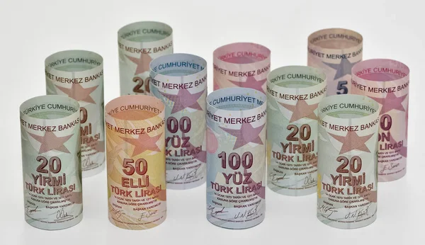 Images Banknotes Various Countries Turkish Lira Photos — Stock Photo, Image