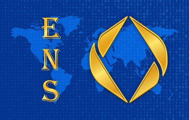 ethereum name-ens sanal para birimi resimleri. 3d illüstrasyon