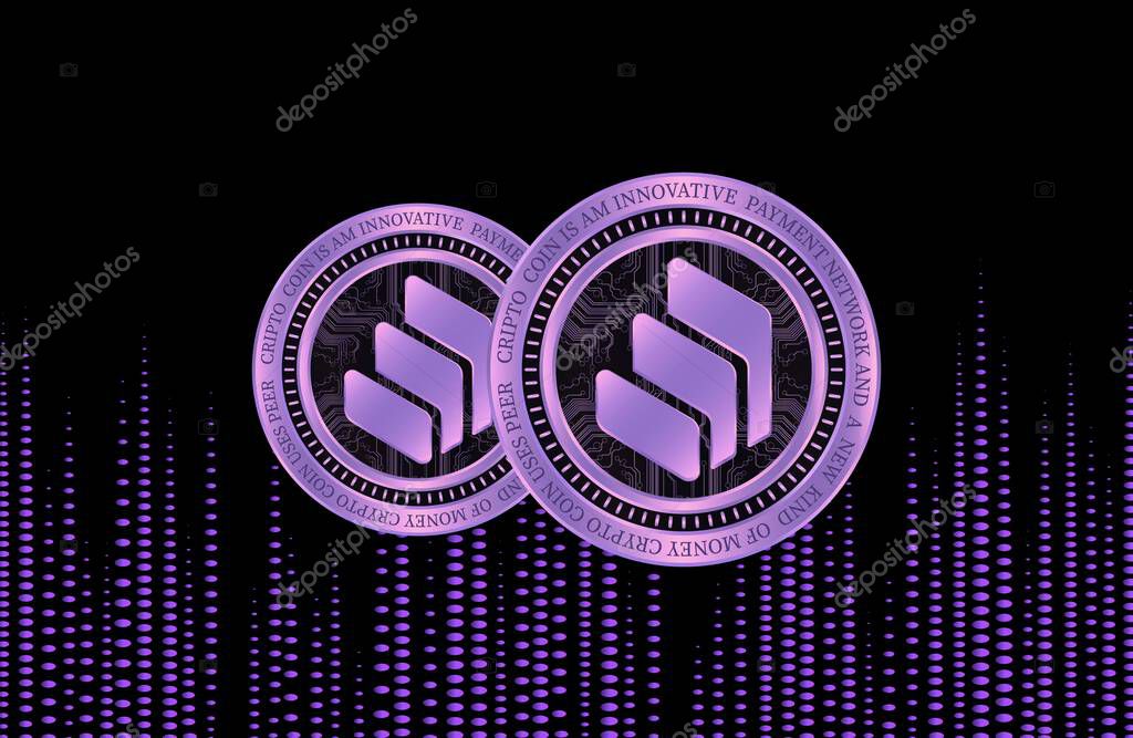 Images of compound-comp cryptocurrency on digital background. 3d illustrations.
