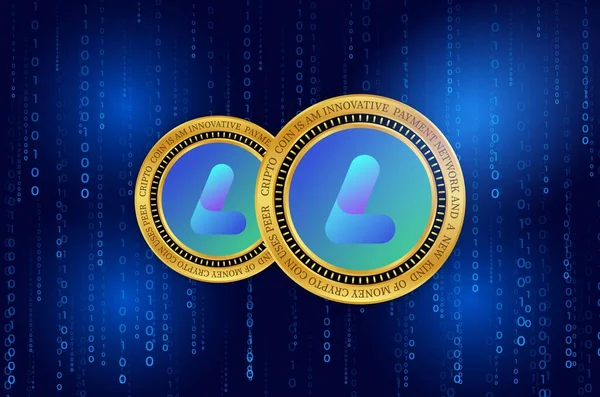 Largo Coin Lrgは仮想通貨のロゴです 3Dイラスト — ストック写真