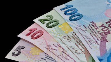 Çeşitli ülkelerin banknotlarının görüntüleri. Türk Lirası fotoğrafları.