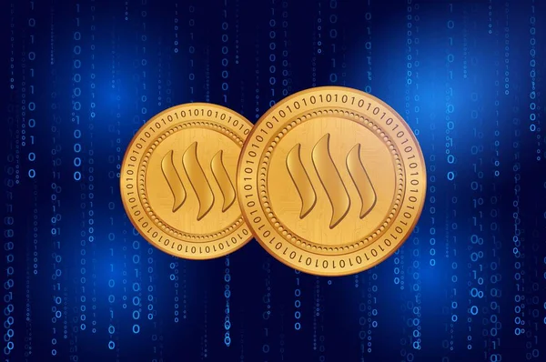 Steem Virtual Currency Images Digital Background Illustrations — Stock Photo, Image