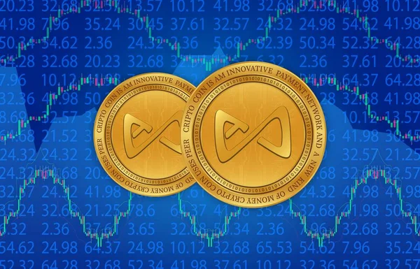 Axie Infinity Axs Virtuální Měna Image Digitálním Pozadí Ilustrace — Stock fotografie