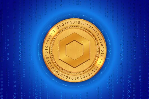 Chainlink Link Virtual Currency Image Digital Background Illustrations — Stock Photo, Image