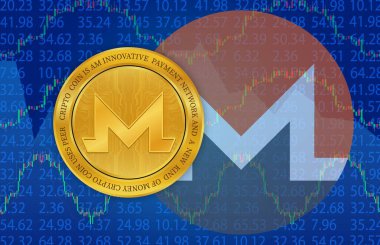 Monero-xx Bay Sanal para birimi görüntüleri. 3d illüstrasyon.