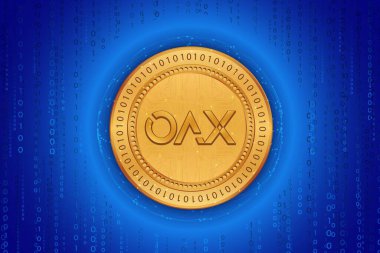 Oax sanal para birimi. Dijital paralar. 3d illüstrasyon.