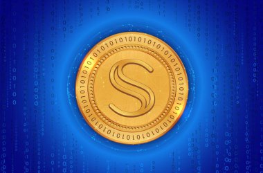 Dijital arkaplandaki gizli sanal para biriminin görüntüleri. 3d illüstrasyon.