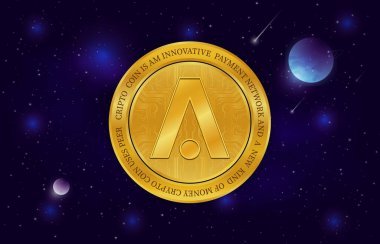 aion sanal para birimi görünümleri. 3d illüstrasyon