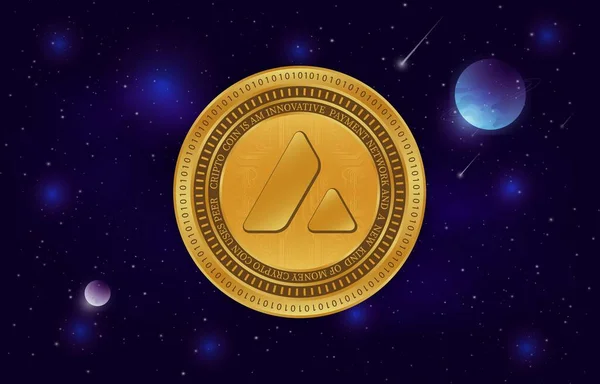 Avalanche Avax Virtual Currency Image Digital Background Illustrations — Stock Photo, Image
