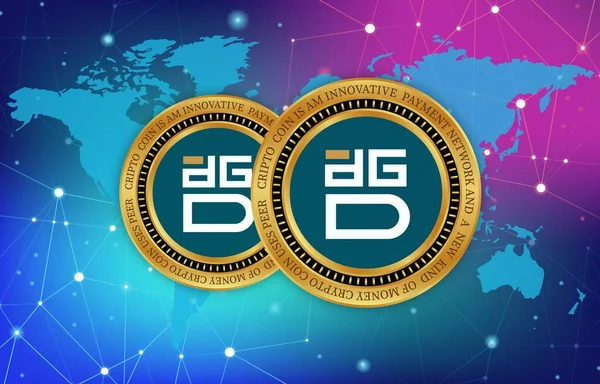 Digix Dao Dgd仮想通貨のイメージ 3Dイラスト — ストック写真