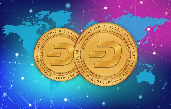 Dash Virtual Currency Logo Illustrations — ストック写真