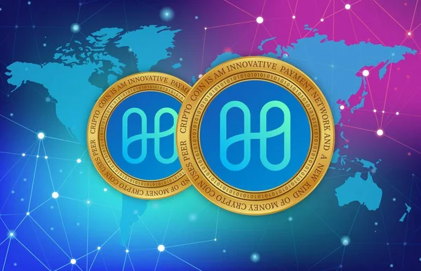 Logo Virtuální Měny Harmonie Jedna Ilustrace — Stock fotografie