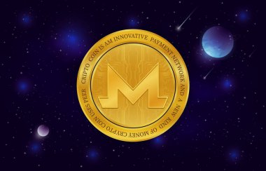 Monero-xx Bay Sanal para birimi görüntüleri. 3d illüstrasyon.