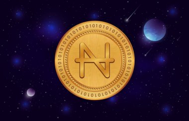 navcoin-nav virtual currency images. 3d illustration