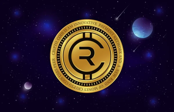 デジタル背景のRubycoin Rby暗号通貨画像 3Dイラスト — ストック写真