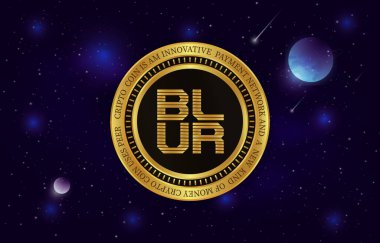 Dijital arkaplanda bulanık şifreli resimler. 3d illüstrasyon.