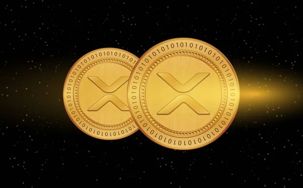 Het Rimpel Xrp Virtueel Valuta Logo Illustraties — Stockfoto