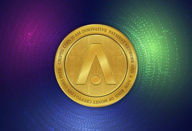 aion sanal para birimi görünümleri. 3d illüstrasyon