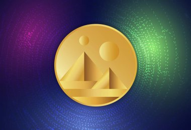 Decntraland-mana kripto para birimi resmi. 3B illüstrasyon.