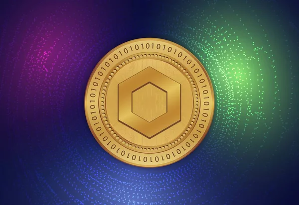 Chainlink Link Virtual Currency Image Digital Background Illustrations — Stock Photo, Image