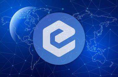 ecash-xec sanal para biriminin görüntüleri. 3d illüstrasyon