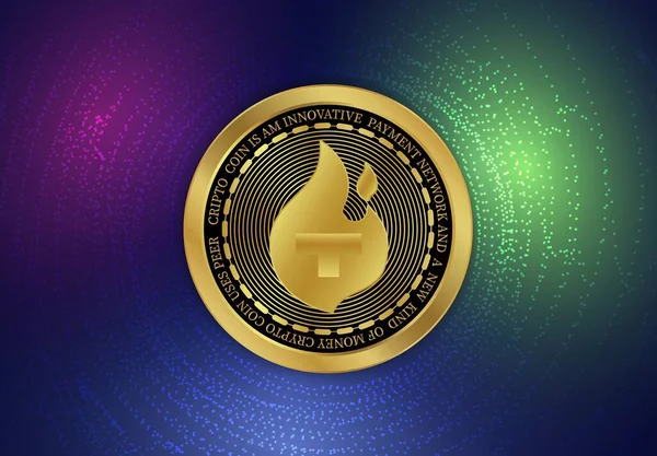 digital background image of theta fuel virtual currency. 3d drawings.