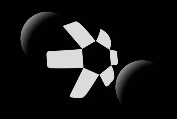 ブラックバックグラウンドのホワイト暗号化ロゴ — ストック写真