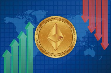 ethereum-eth sanal para birimi resimleri. 3d illüstrasyon.