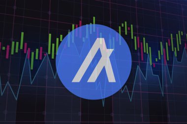 Algorand-algo sanal para birimi resimleri. 3d illüstrasyon.