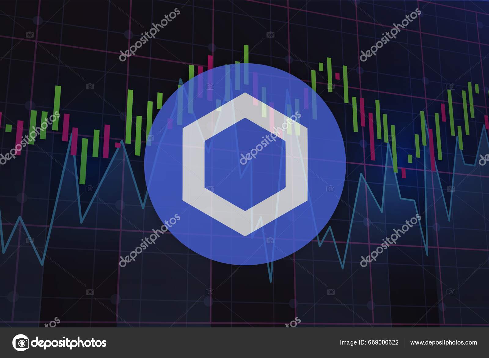 Imagem Moeda Virtual Link Principal Fundo Digital Ilustrações — Foto ©  akifcubuk #669000622