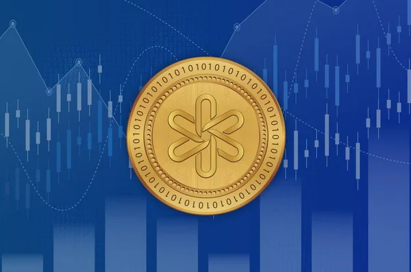 Virtuální Mince Jejich Loga Promáčknuté Logo Virtuální Měny Ilustrace — Stock fotografie