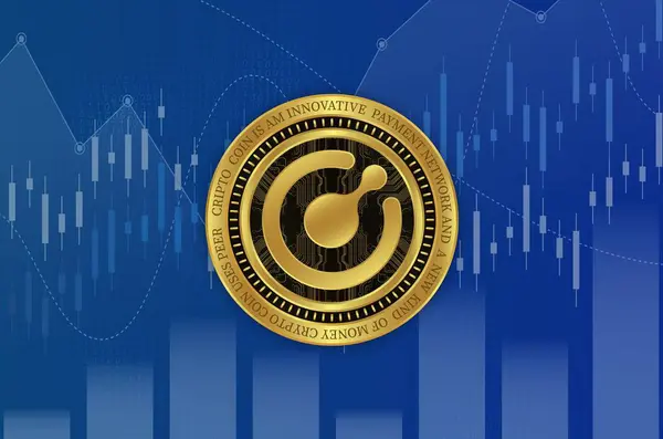 Komodo Kmd Virtual Currency Logo Images Illustrations — Foto de Stock