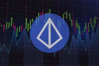  Loopring-lrc sanal para birimi resimleri. 3d illüstrasyon.