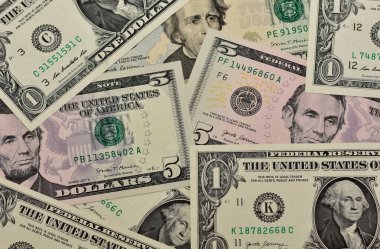 Çeşitli ülkelerin banknotlarının görüntüleri. Amerikan Doları Fotoğrafları.