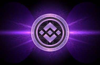 dijital arkaplanda binance-bnb sanal para birimi resmi. 3d illüstrasyon.