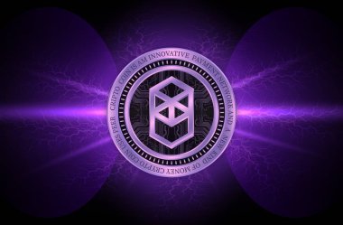 dijital arkaplanda fantom-ftm sanal para birimi resmi. 3d illüstrasyon.