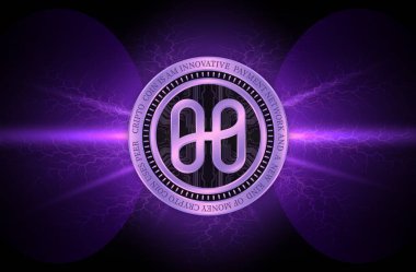 Harmony-1 sanal para birimi logosu. 3d illüstrasyon.