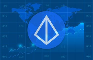  Loopring-lrc sanal para birimi resimleri. 3d illüstrasyon.