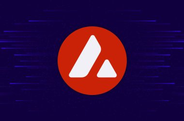 Dijital arkaplanda çığ-avax sanal para birimi görüntüsü. 3d illüstrasyon.