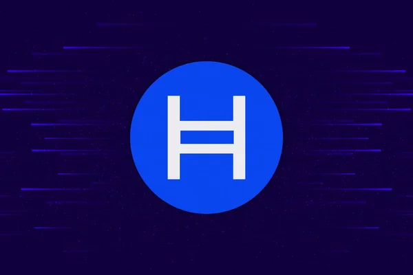 Hedera Hashgraph Hbar Virtuele Valuta Beelden Illustratie — Stockfoto
