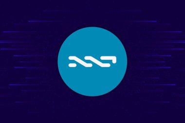 digital background image of nxt virtual currency. 3d illustration.