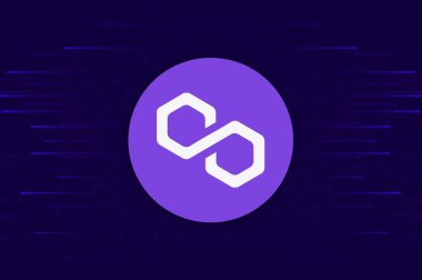 Dijital arkaplanda çokgen-matik kripto para birimi resimleri. 3d illüstrasyon.